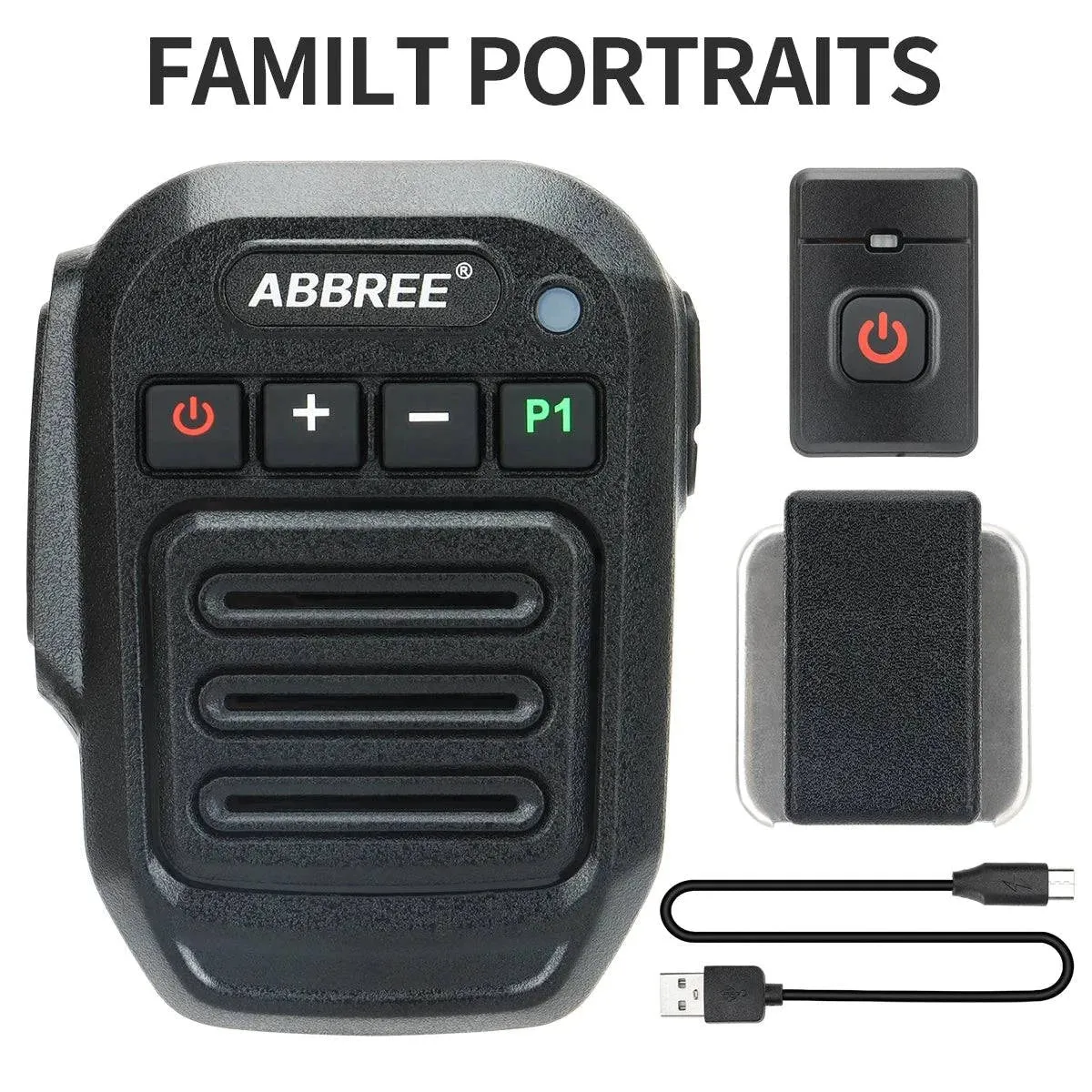 Wireless Bluetooth Microphone Handheld Speaker MIC Type-C for Baofeng UV-5R 888S 21 Pro Walkie Talkie Ham Radio Accessories