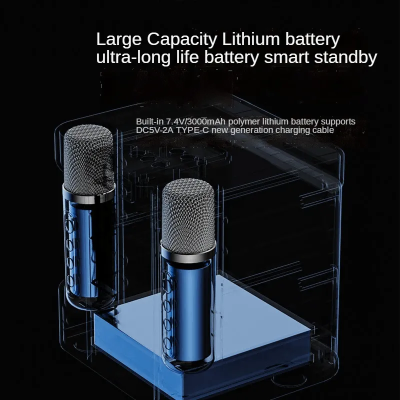 Wireless Karaoke Speaker With Two Microphones KD-203