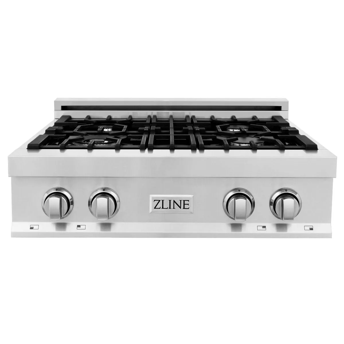 ZLINE 5-Piece Appliance Package - 30-Inch Rangetop, Refrigerator, 30-Inch Electric Double Wall Oven, 3-Rack Dishwasher, and Convertible Wall Mount Hood in Stainless Steel (5KPR-RTRH30-AWDDWV)