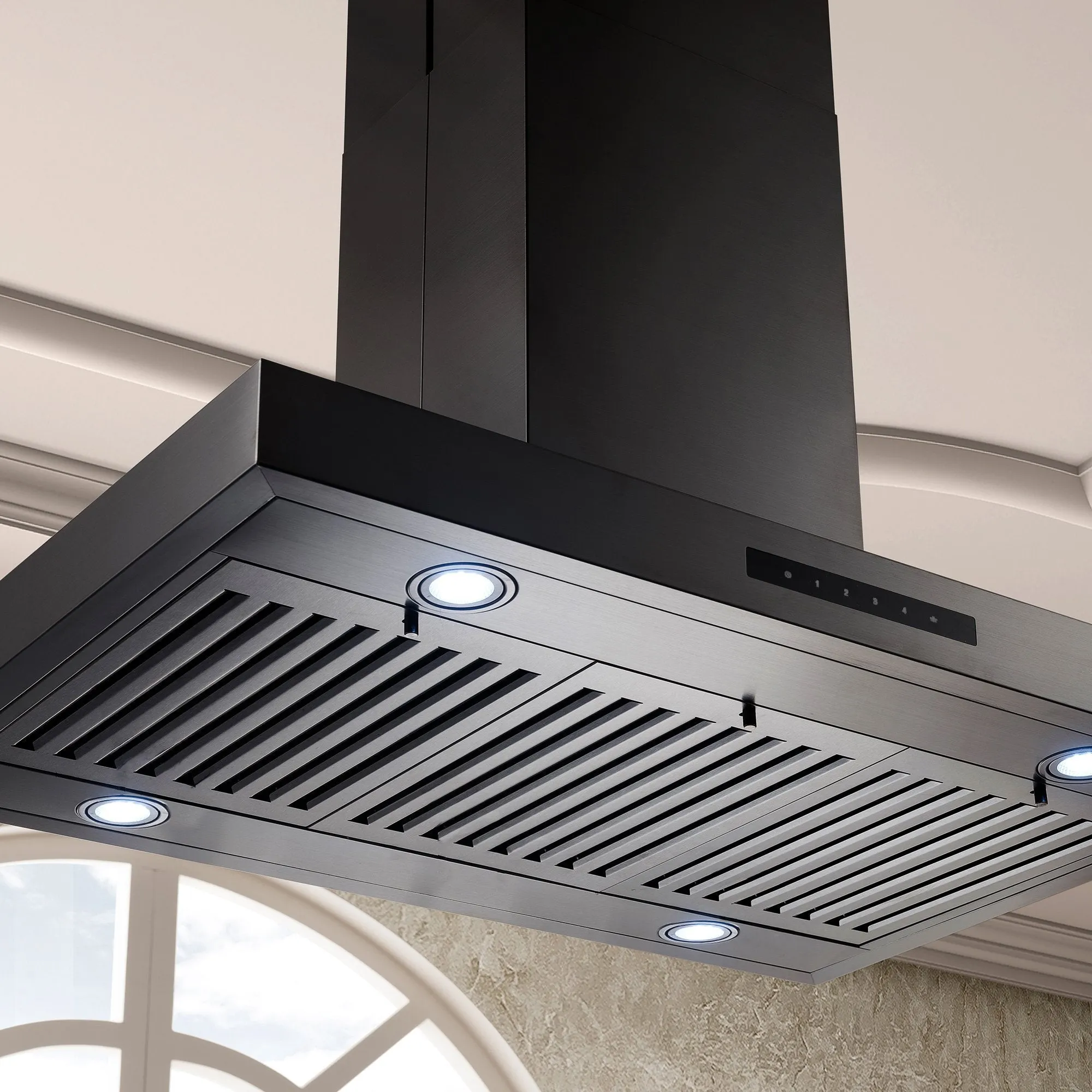 ZLINE Island Mount Range Hood in Black Stainless Steel (BSKE2iN)