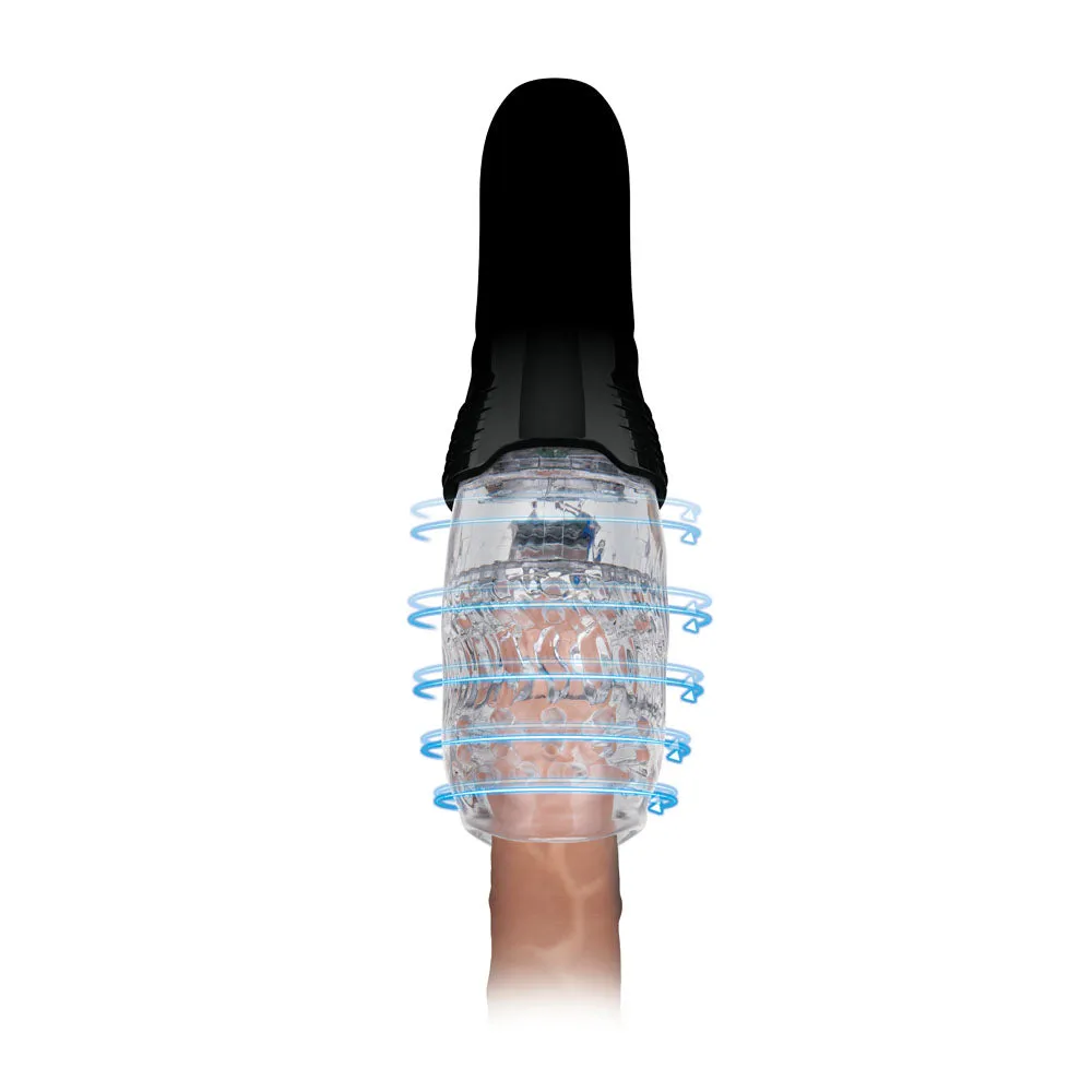 Zolo The Original Gawk Gawk - Clear USB Rechargeable Vibrating, Rotating & Thrusting Masturbator